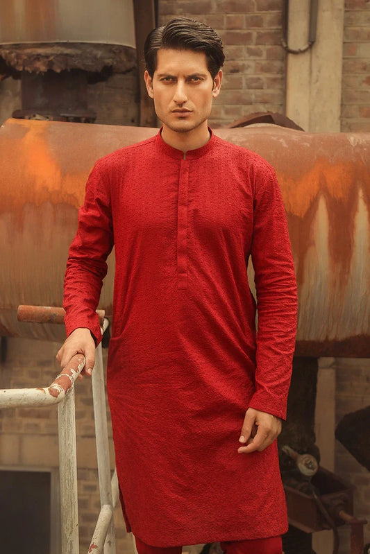 Picture of Istor - 1 Pc Stitched - Red Kurta - IST-42 - Available at Raja Sahib