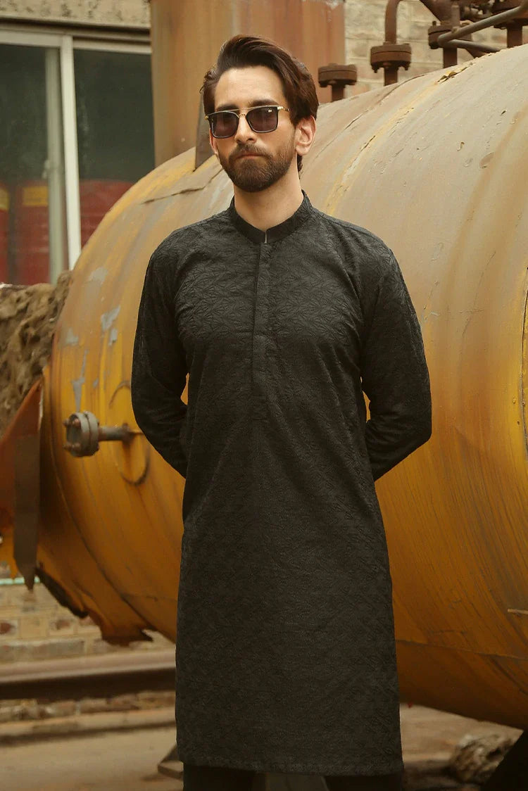 Picture of Istor - 1 Pc Stitched - Black Kurta - IST-44 - Available at Raja Sahib