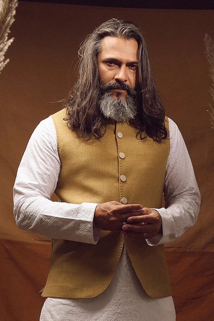 Picture of Istor - Waistcoat - Wool Blend - Brown - IST-58 - Available at Raja Sahib