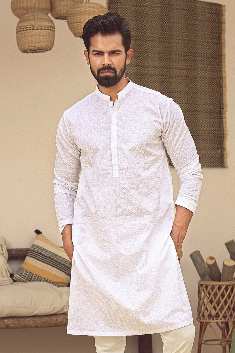 Picture of Istor - 1 Pc Stitched - White Kurta - IST-70 - Available at Raja Sahib