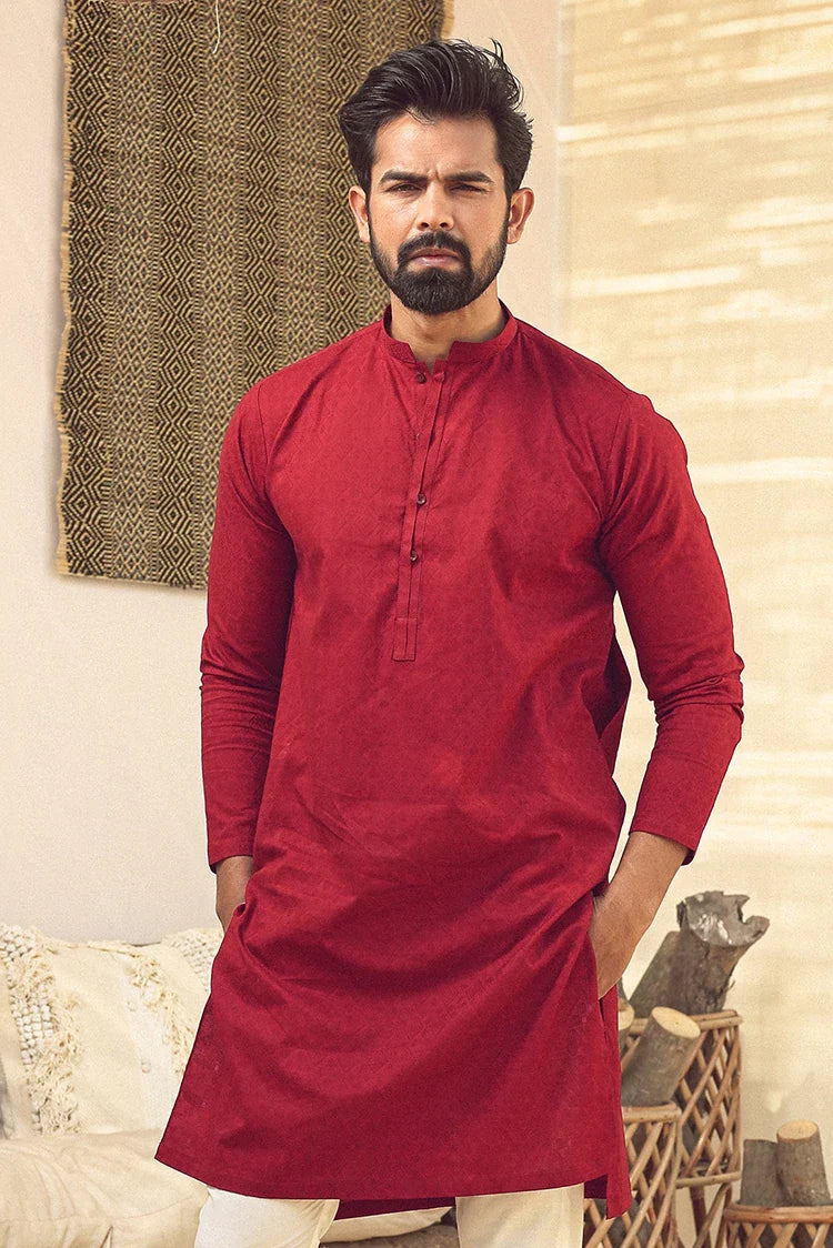 Picture of Istor - 1 Pc Stitched - Maroon Kurta - IST-78 - Available at Raja Sahib