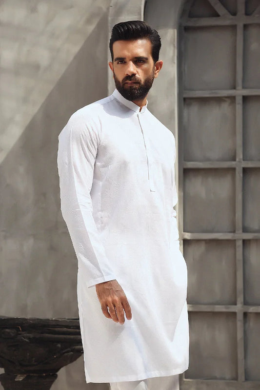 Picture of Istor - 1 Pc Stitched - White Kurta - IST-90 - Available at Raja Sahib