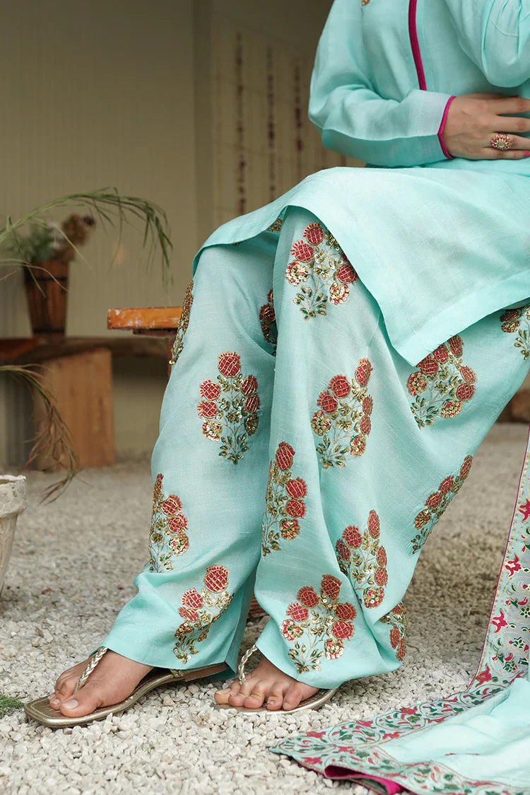 Picture of Emeralds - Block Printed Festive Pret - Inspiration - Available at Raja Sahib