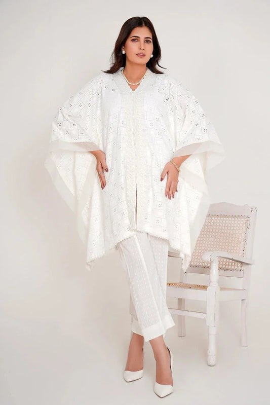 Picture of Emeralds - Embroidered Lawn Festive Pret - Ivory - Available at Raja Sahib