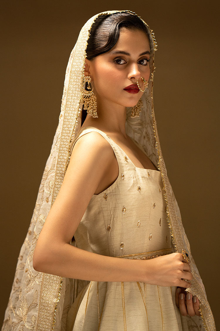 Picture of Fozia Khalid - Ivory Sequin - Available at Raja Sahib