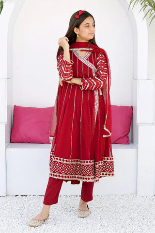 Picture of Abaan Zohan - Jannat Kids Collection - Maroon - Available at Raja Sahib