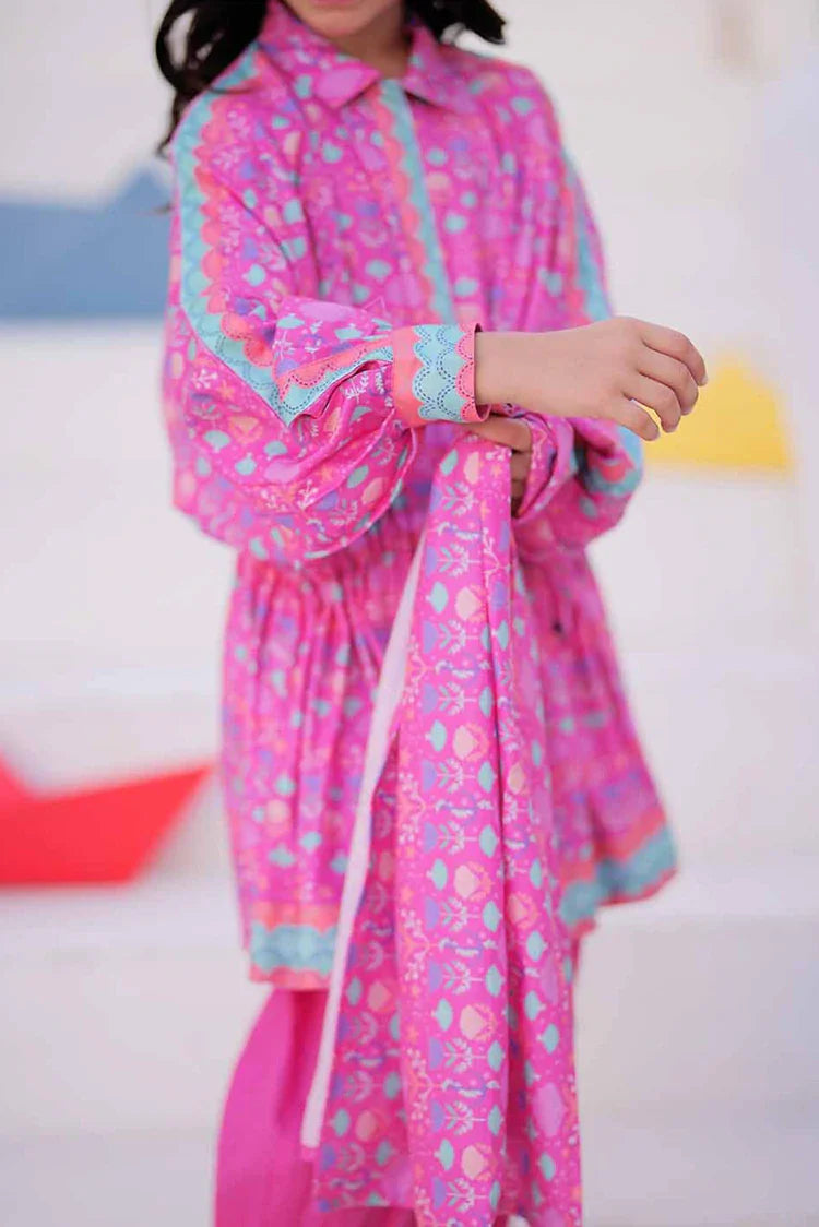 Picture of KAD-02498 | Purple & Multicolor | Casual 3 Piece Suit | Marina Fabric Printed - Available at Raja Sahib