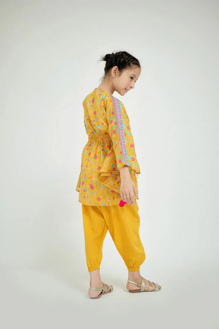 Picture of Senorita - KAD-02578 - Yellow & Multicolor - Casual 3 Piece Suit - Cotton Lawn Printed - Available at Raja Sahib