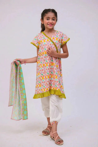 Picture of Senorita - KAD-02783 - Cream & Multicolor - Casual 3 Piece Suit - Cotton Lawn Printed - Available at Raja Sahib