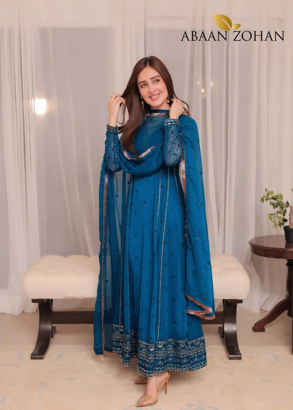 Picture of Abaan Zohan - Kashish Collection - Peacock - Available at Raja Sahib