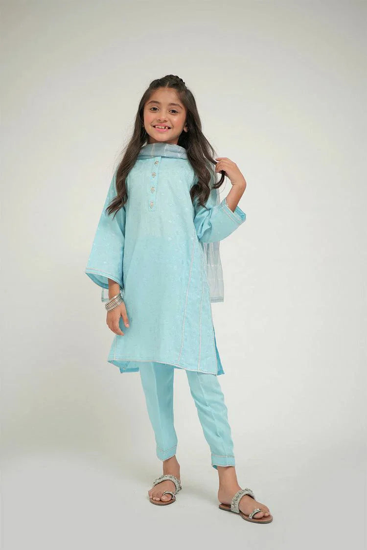 Picture of Senorita - KBD-02667 - Farozi & Silver - Casual Plus 3 Piece Suit - Viscose Jacquard Filament - Available at Raja Sahib