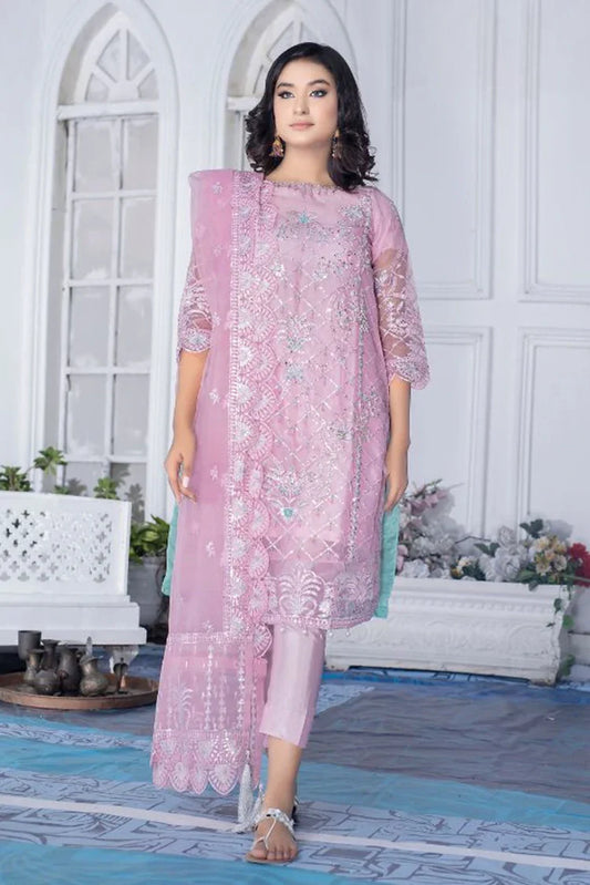 Picture of Ketifa - Formals Unstitched Collection - Precious Pink - Available at Raja Sahib