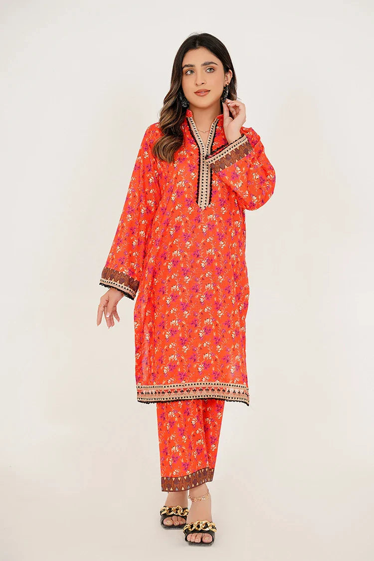 Picture of Threads & Weaves - 2 PC Printed Khaddar RTW Collection - KHP23104 - Available at Raja Sahib