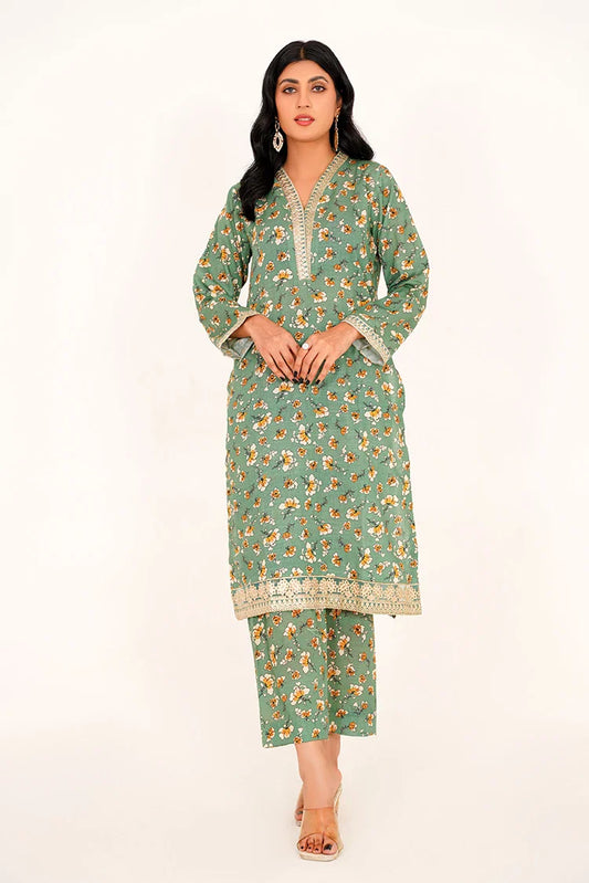 Picture of Threads & Weaves - 2 PC Printed Khaddar RTW Collection - KHP23108 - Available at Raja Sahib