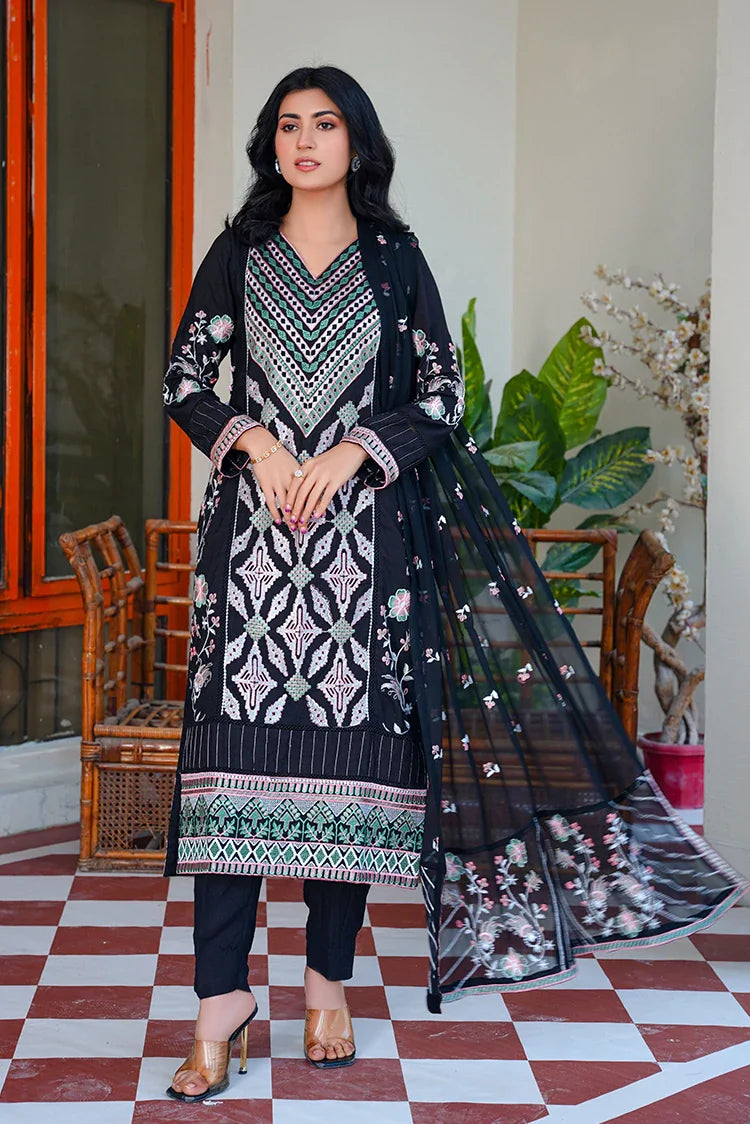 Picture of Threads & Weaves - Karandi 3 PC Embroidered Collection - KR24102 - Available at Raja Sahib