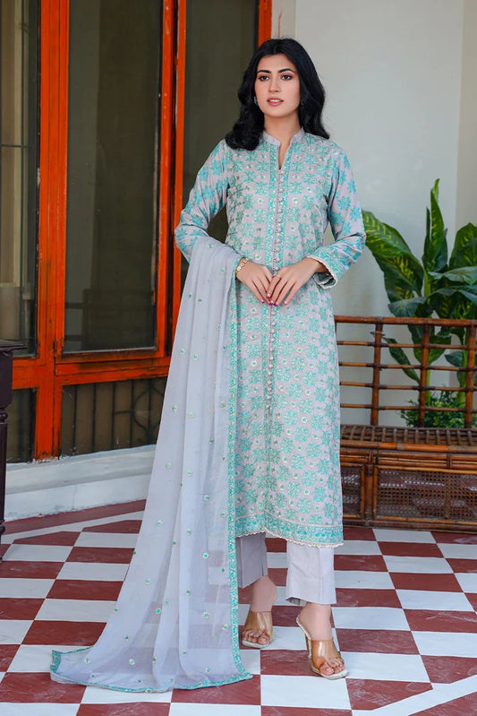 Picture of Threads & Weaves - Karandi 3 PC Embroidered Collection - KR24103 - Available at Raja Sahib