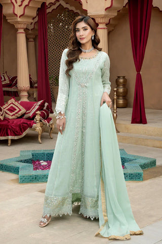 Picture of Manahils - Jal Pari RTW Collection - Kurti-B-005-Aqua - Available at Raja Sahib