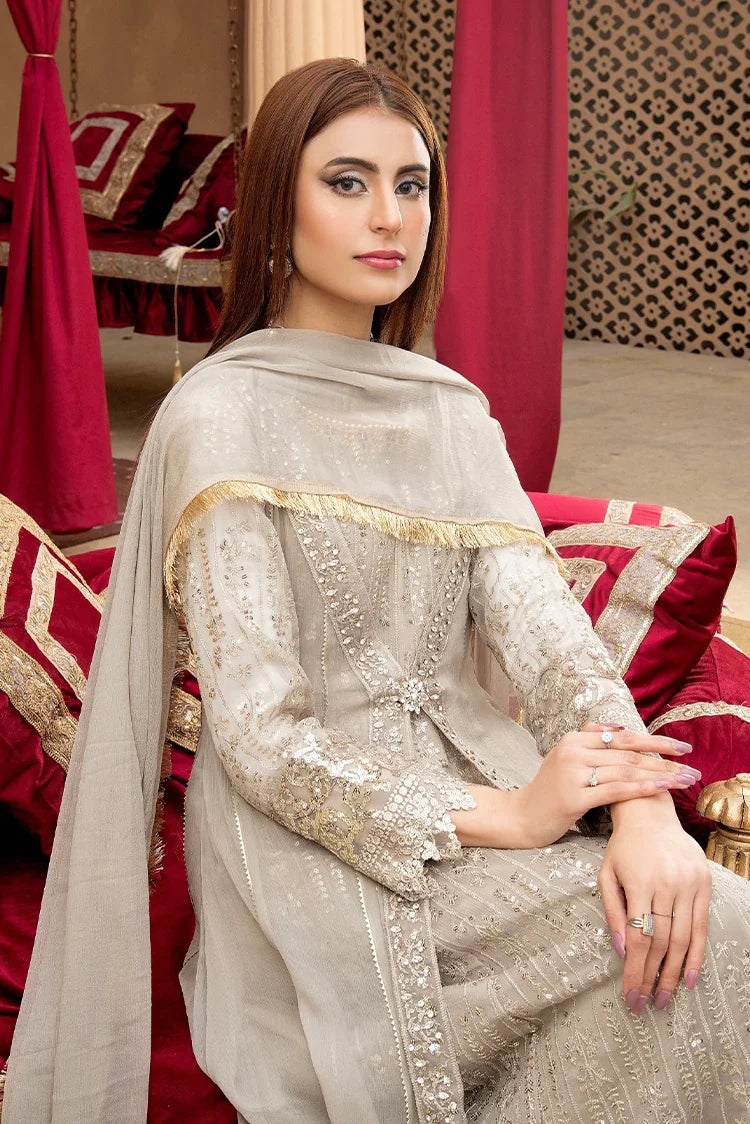 Picture of Manahils - Jal Pari RTW Collection - Kurti-B-005-Sand - Available at Raja Sahib