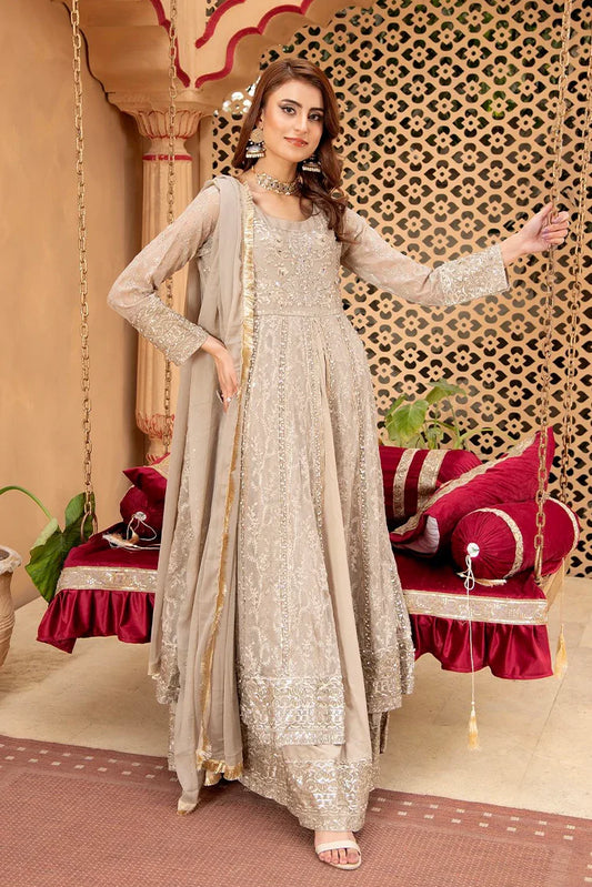 Picture of Manahils - Jal Pari RTW Collection - Kurti-B-007-Sand - Available at Raja Sahib