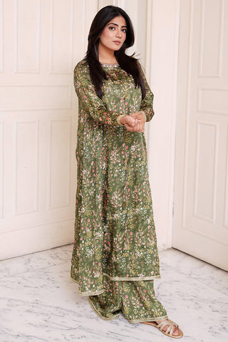 Embroidered Shamooz Silk Suit L1155 - 3 Piece