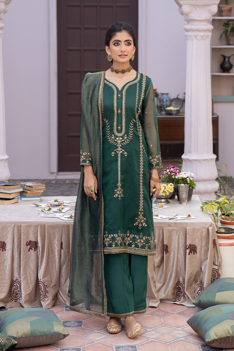 Picture of La Rosaa - Eid Edit Pret '24 - LE-24-02 Green - 3Pc - Available at Raja Sahib