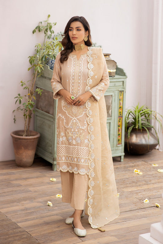 Picture of La Rosaa - Eid Edit Pret '24 - LE-24-04 Beige - 3Pc - Available at Raja Sahib