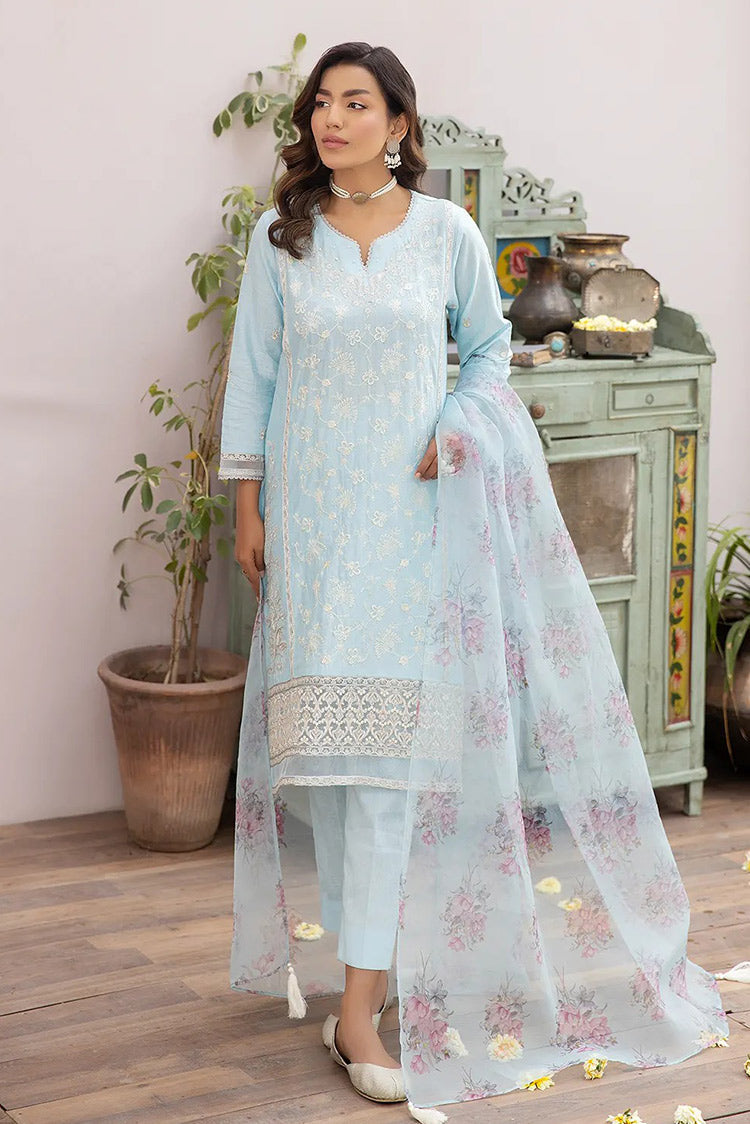 Picture of La Rosaa - Eid Edit Pret '24 - LE-24-09 Light Blue - 3Pc - Available at Raja Sahib