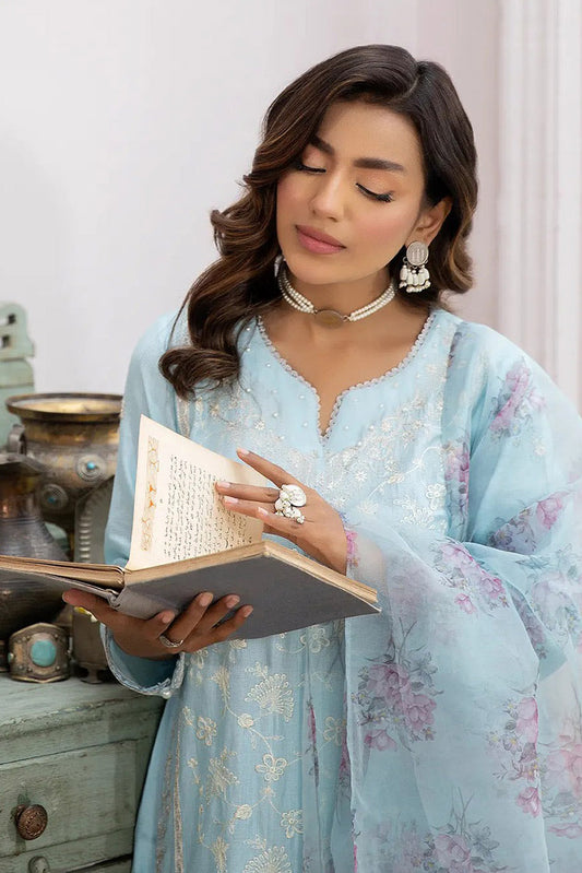 Picture of La Rosaa - Eid Edit Pret '24 - LE-24-09 Light Blue - 3Pc - Available at Raja Sahib