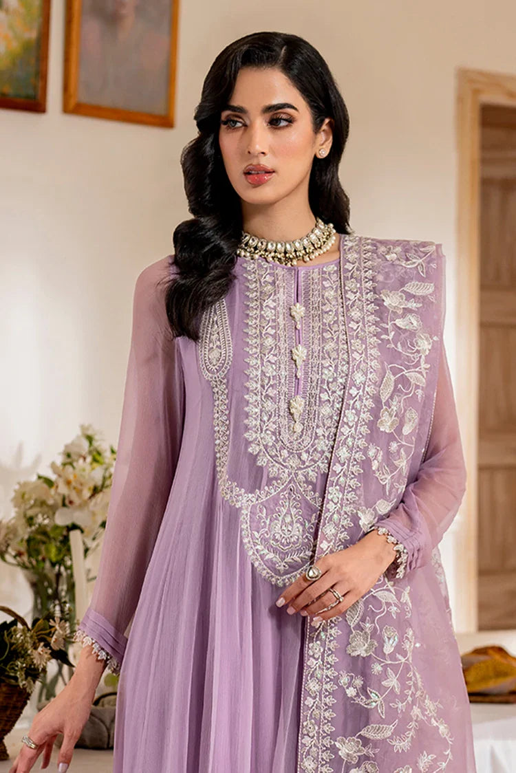 Picture of Fozia Khalid - Unstitched Chiffon Collection - Orchid - LFP-1107 - Available at Raja Sahib