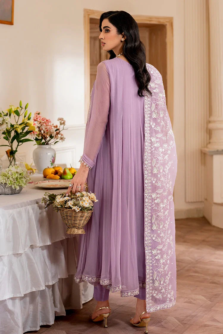 Picture of Fozia Khalid - Unstitched Chiffon Collection - Orchid - LFP-1107 - Available at Raja Sahib