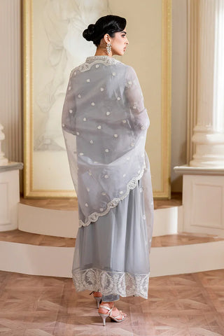 Picture of Fozia Khalid - Unstitched Chiffon Collection - Dove - LFP-1108 - Available at Raja Sahib