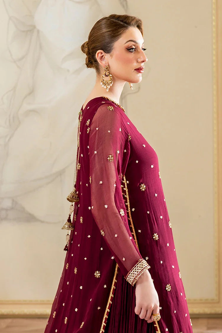 Picture of Fozia Khalid - Unstitched Chiffon Collection - Rosa - LFP-1112 - Available at Raja Sahib