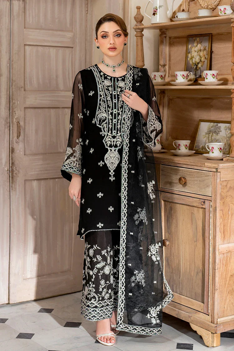 Picture of Fozia Khalid - Unstitched Chiffon Collection - Delia  - LFP-1113 - Available at Raja Sahib