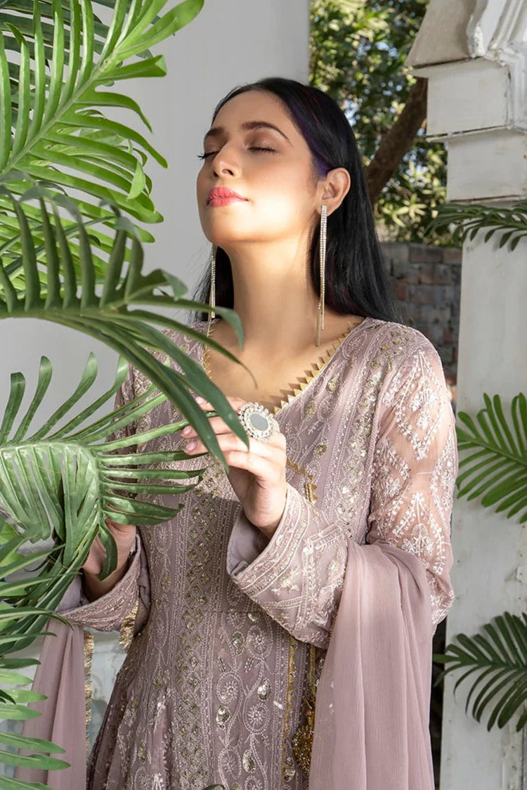 Picture of Manahils - Safiyya RTW Collection - Lilac-099 - Available at Raja Sahib