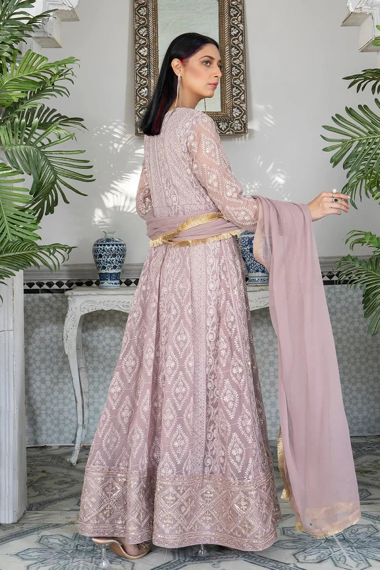 Picture of Manahils - Safiyya RTW Collection - Lilac-099 - Available at Raja Sahib