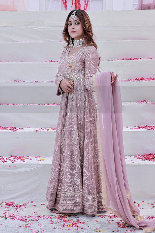 Picture of Manahils - Safiyya RTW Collection - Lilac-105 - Available at Raja Sahib