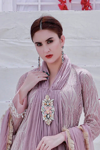 Picture of Manahils - Safiyya RTW Collection - Lilac-109 - Available at Raja Sahib