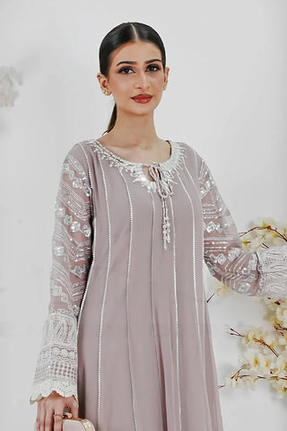 Picture of Manahils - Safiyya RTW Collection - Lilac-121 - Available at Raja Sahib