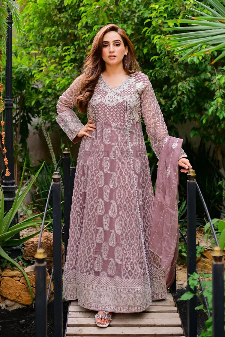 Picture of Manahils - Safiyya RTW Collection - Lilac-Alpha-Lavish-118 - Available at Raja Sahib