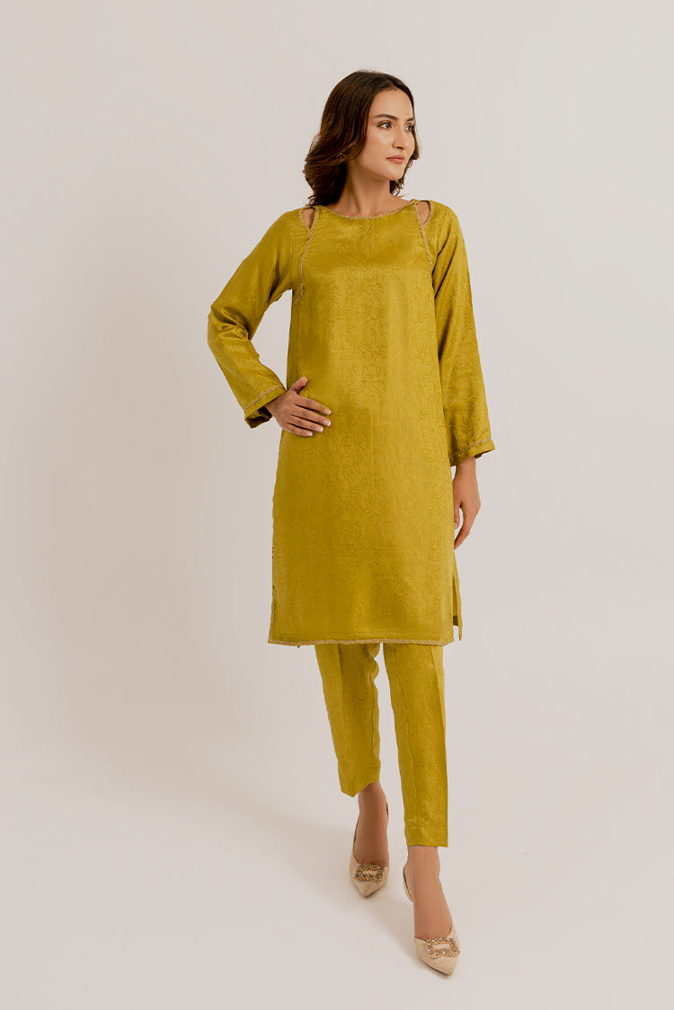 Picture of The Slay Wear - Basic Stitched - Lime Luxe - Available at Raja Sahib