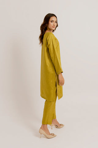 Picture of The Slay Wear - Basic Stitched - Lime Luxe - Available at Raja Sahib