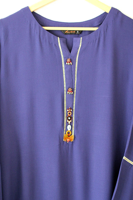 Picture of Kashish - 1 Piece - Shirt - Navy - LNKR - Available at Raja Sahib