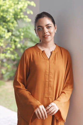 Picture of La Rosaa - Basics Pret Collection - 2 PC - Terracotta - Available at Raja Sahib