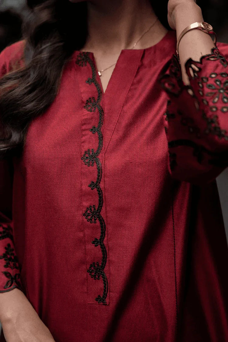 Picture of La Rosaa - Basics Pret Collection - 2 PC - Merlot - Available at Raja Sahib