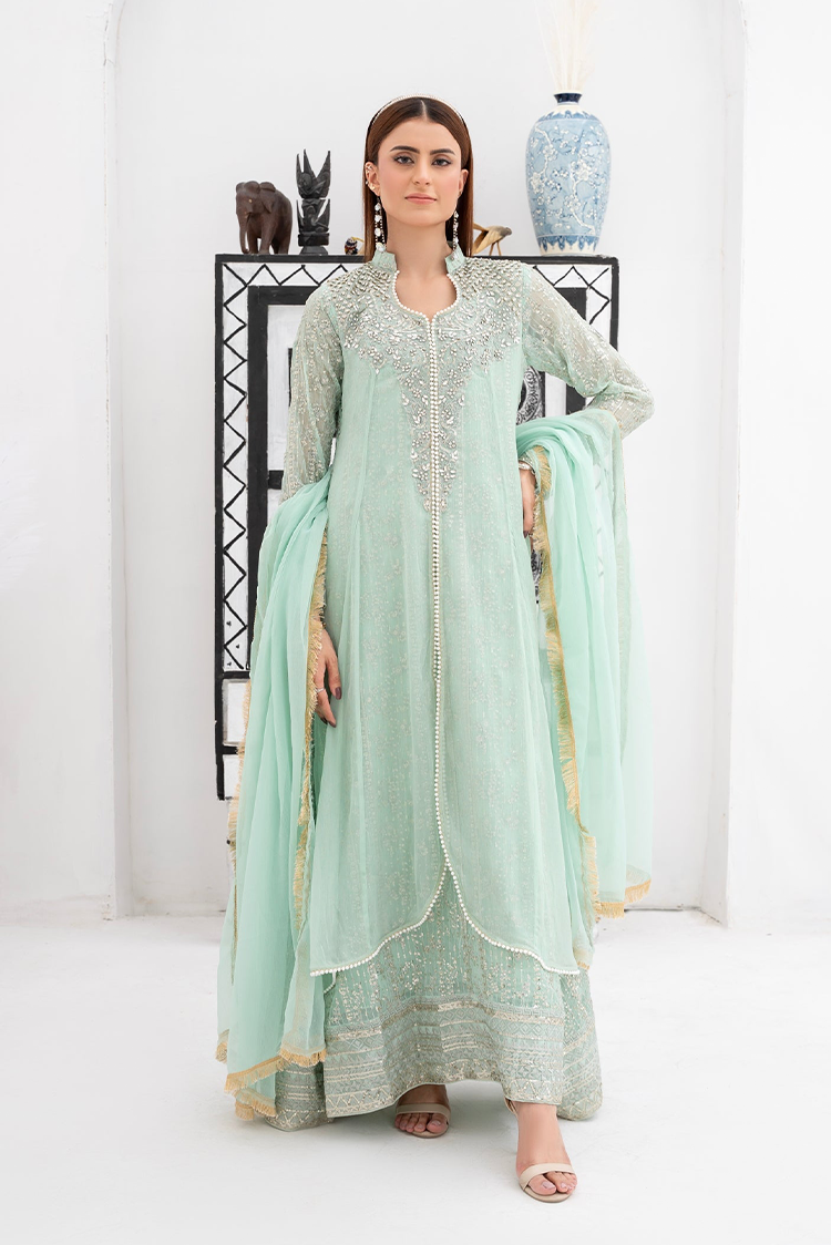 Picture of Manahils - Ishq-e-Murshid Pret - SW 04-Pastel Green - Available at Raja Sahib