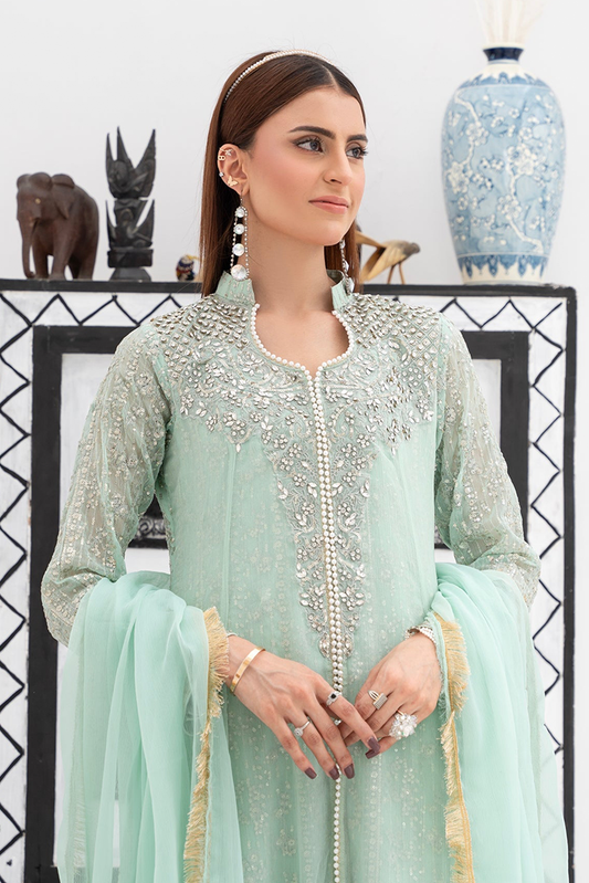 Picture of Manahils - Ishq-e-Murshid Pret - SW 04-Pastel Green - Available at Raja Sahib