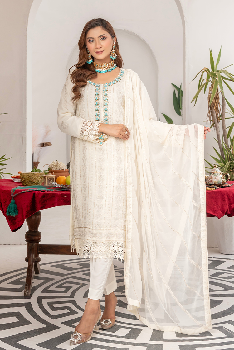 Picture of Manahils - Ishq-e-Murshid Pret - WA 05-Off White - Available at Raja Sahib