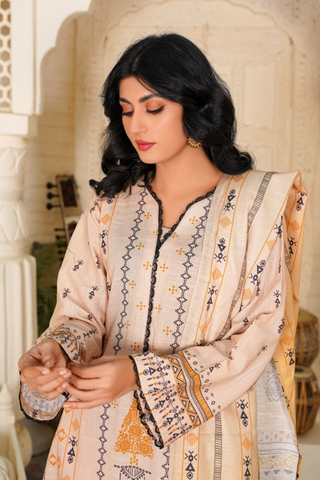 Picture of Damask - Embroidered Winter Pret Collecion - 3 PC - Minal - Available at Raja Sahib