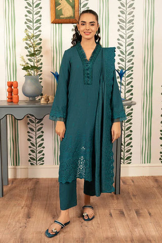 Picture of Meraki - Elara Unstitched Collection - Teal Temptation - Available at Raja Sahib