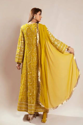 Picture of Manahils - Safiyya RTW Collection - Mustard-105 - Available at Raja Sahib